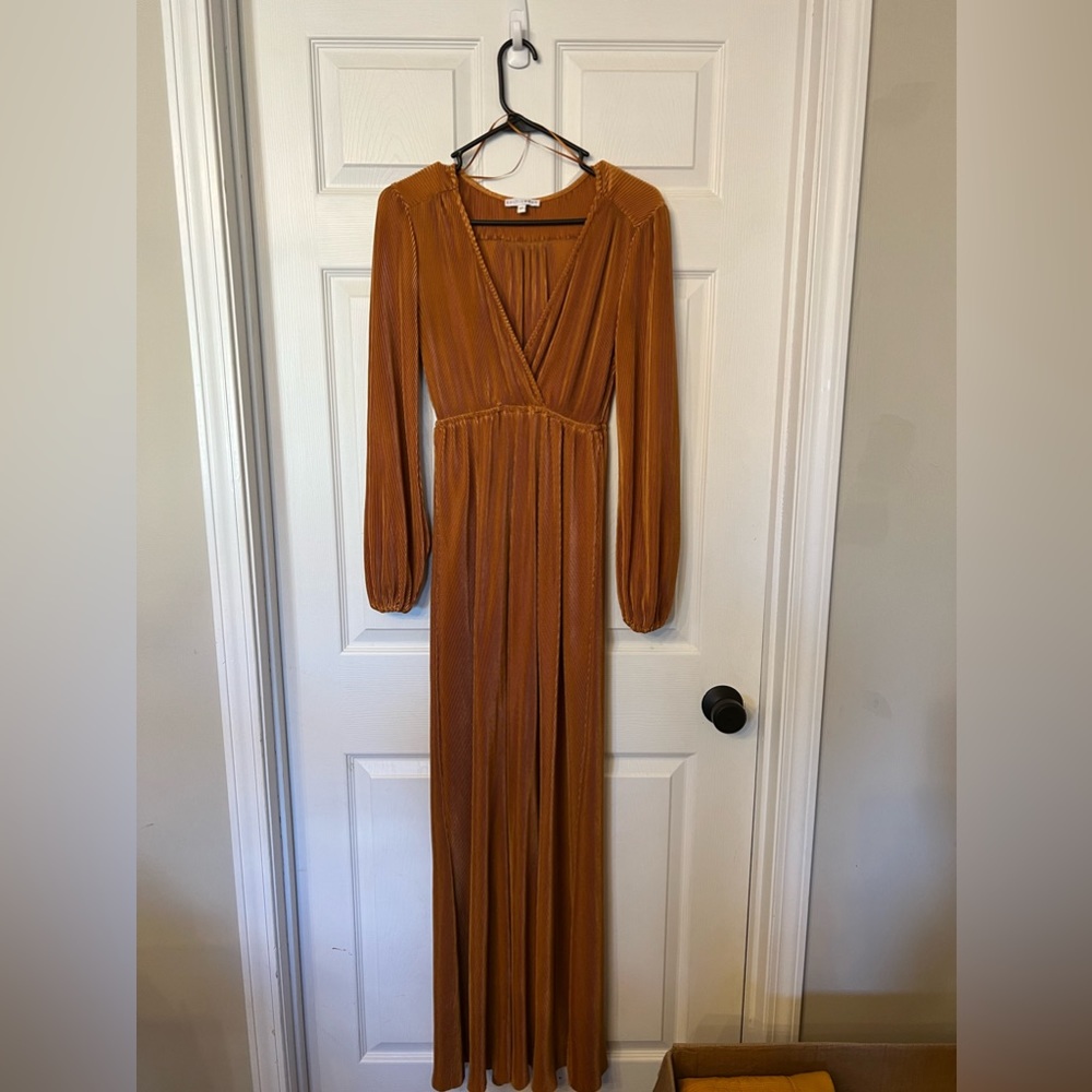 Baltic Born Venus Saffron long sleeve floor length dress size xsmall